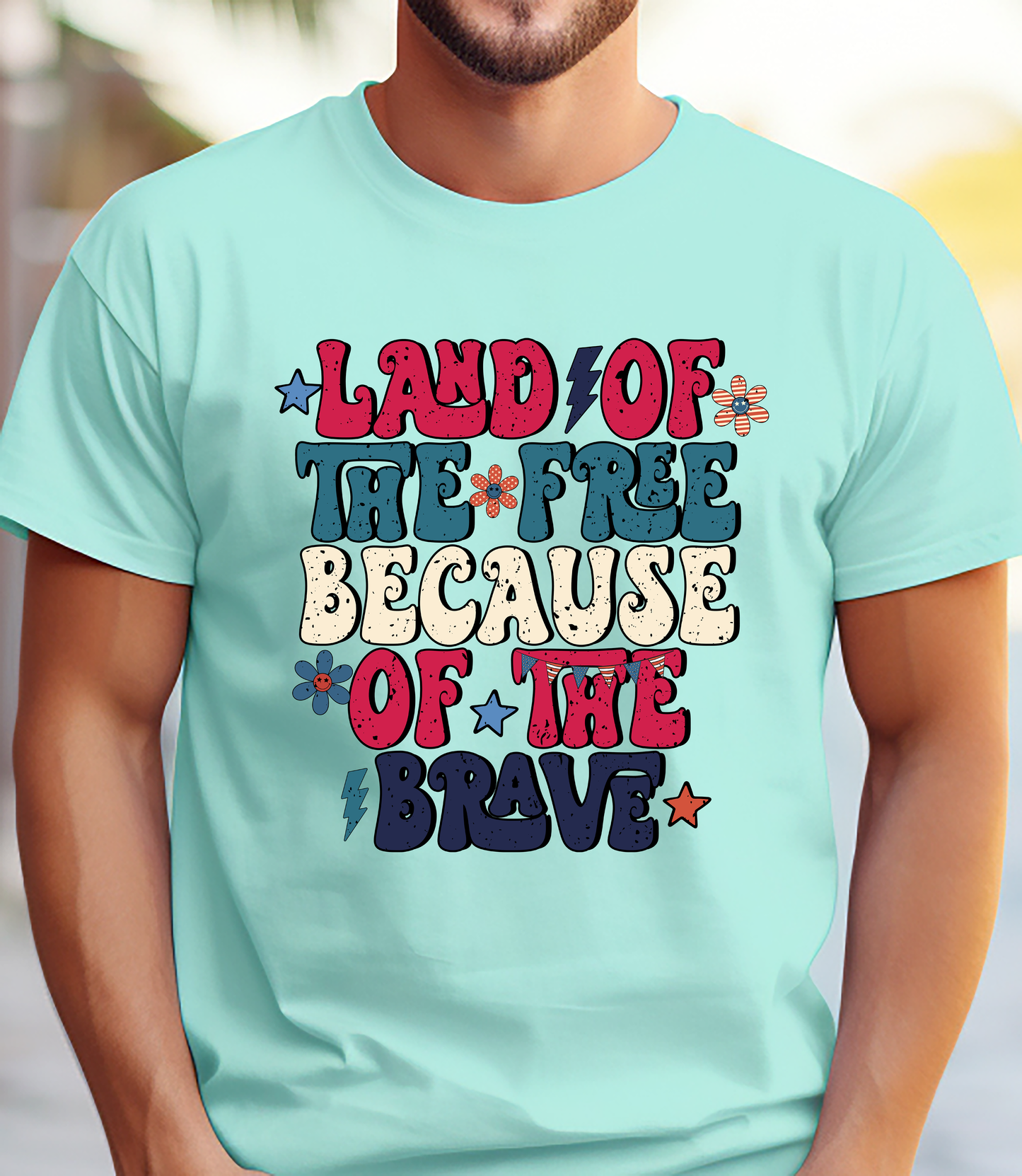 Land Of The Free Because Of The Brave - 4th of July - DTF Transfer