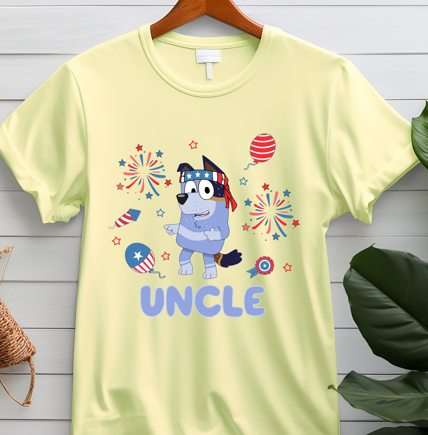 Bluey Uncle - 4th of July - DTF Transfer
