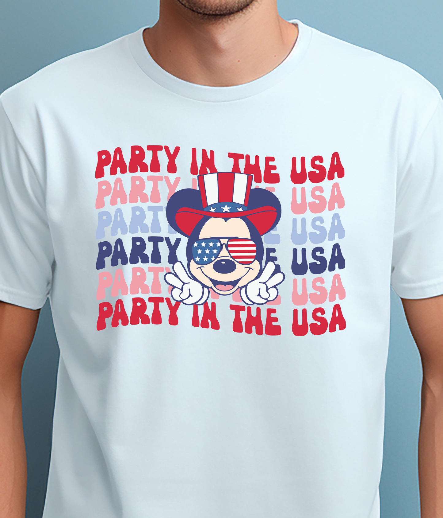 Party In The USA-Mickey Mouse - 4th of July - DTF Transfer
