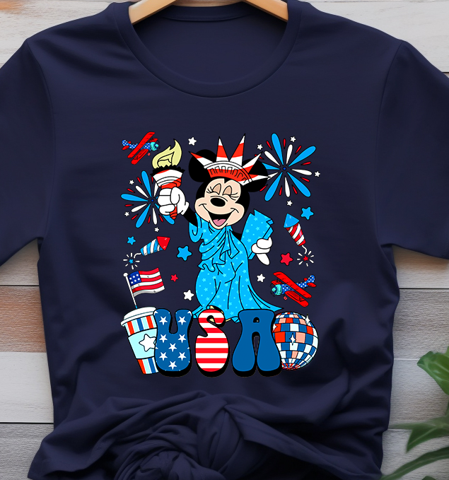 USA Retro Mickey Mouse - 4th of July - DTF Transfer