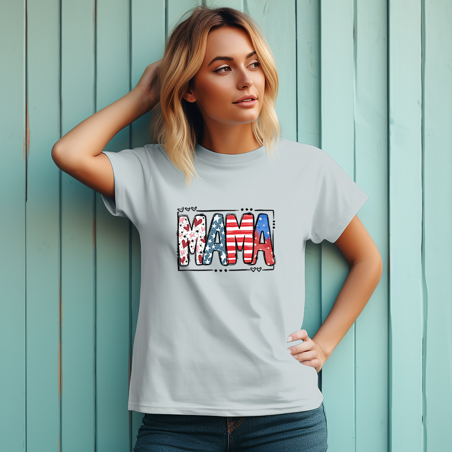 Mama USA Letter - 4th of July - DTF Transfer