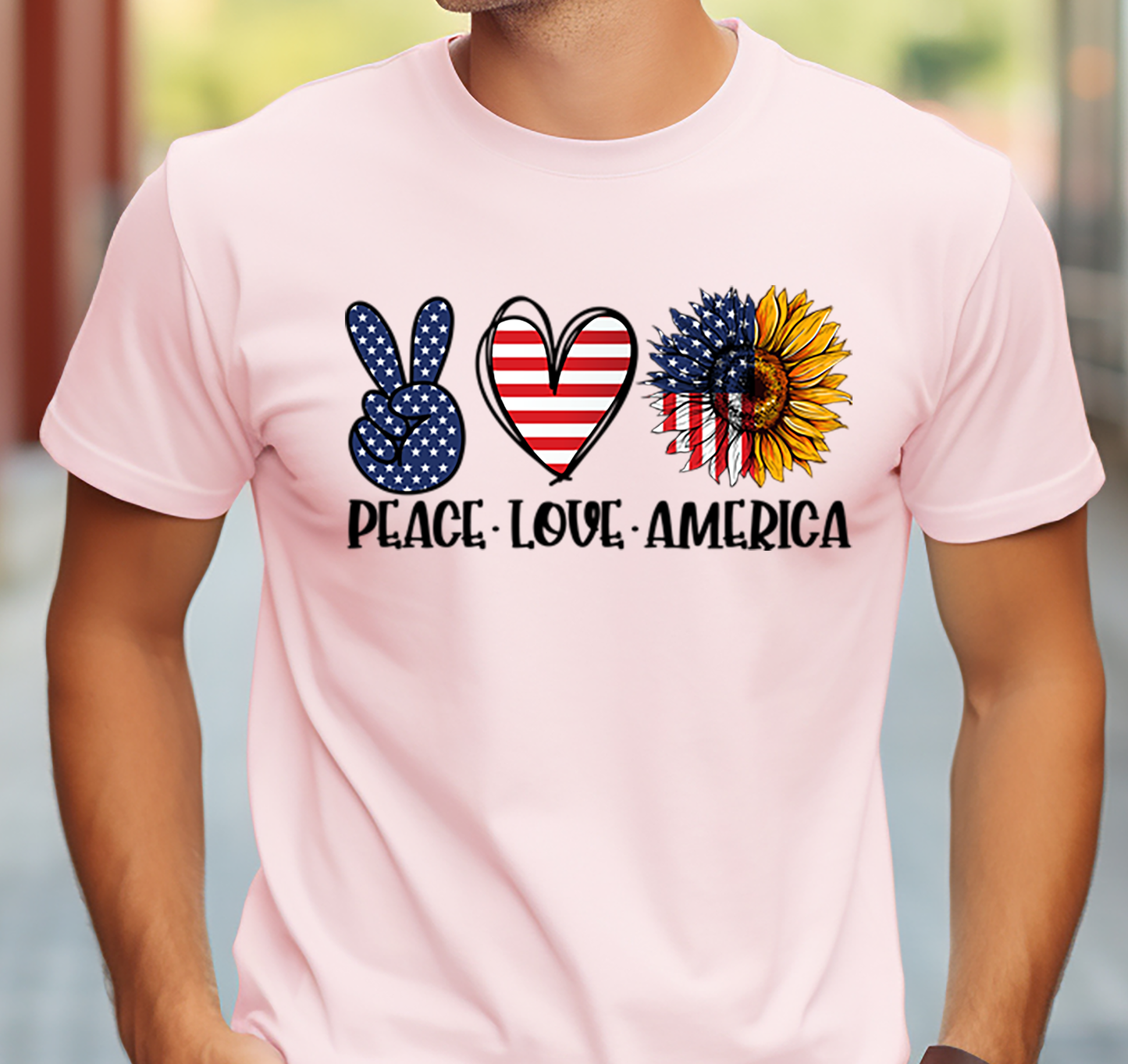 Peace-Love-America - 4th of July - DTF Transfer