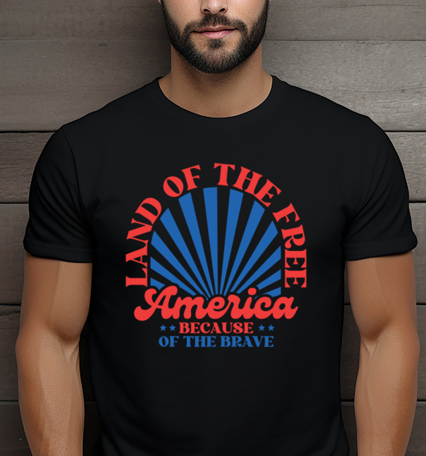 Land of the free America Because of the brave - 4th of July - DTF Transfer