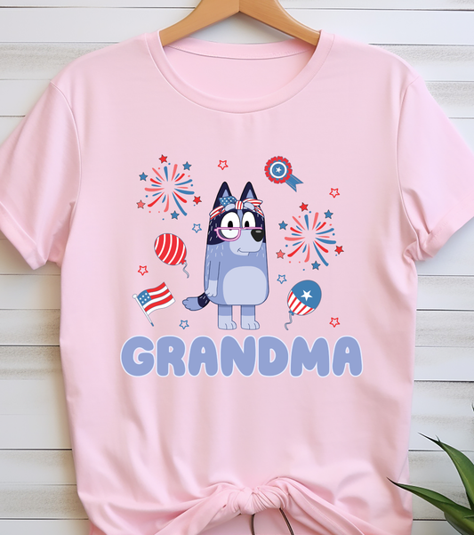 Bluey Grandma - 4th of July - DTF Transfer