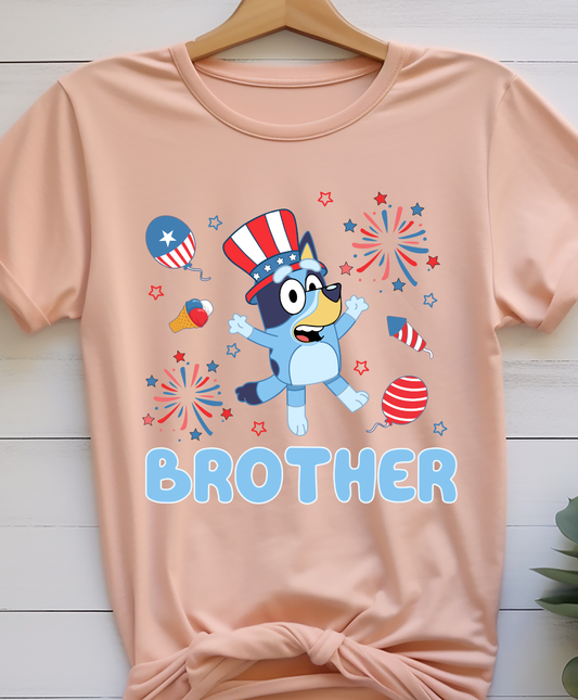 Bluey Brother - 4th of July - DTF Transfer