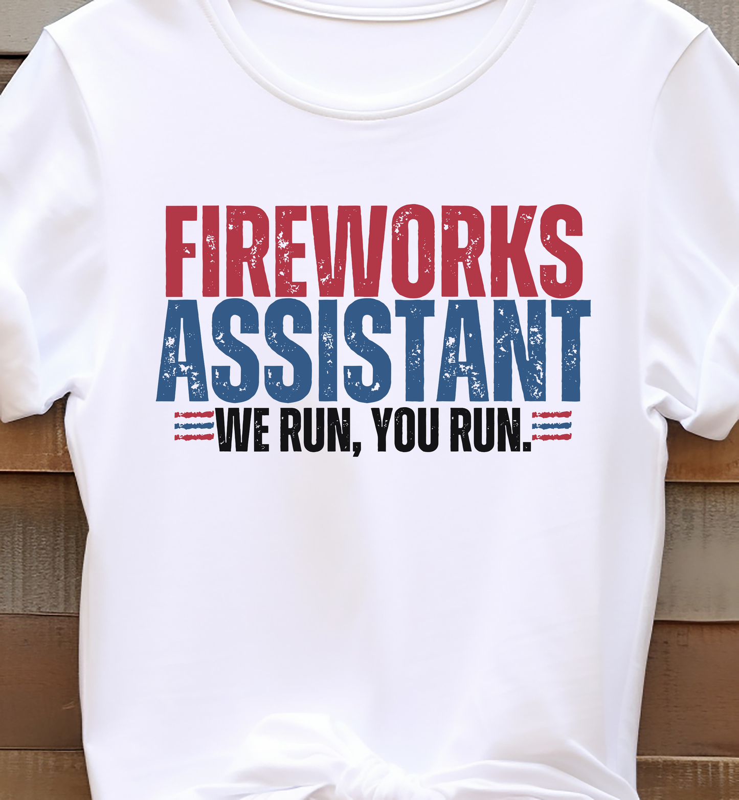 Fireworks Assistant We Run You Run - 4th of July - DTF Transfer