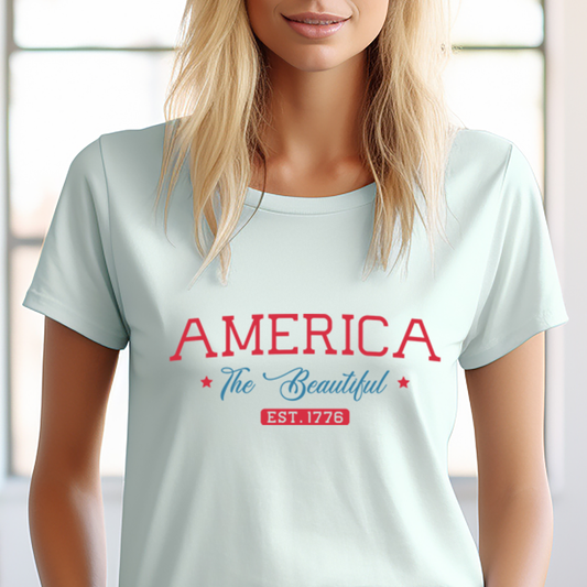 America the beautiful  - 4th of July - DTF Transfer