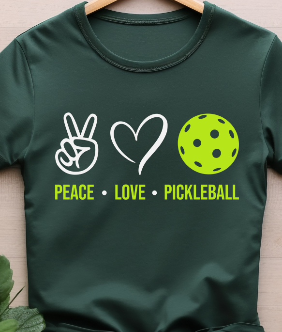 Peace Love Pickleball - Pickleball - DTF Transfer