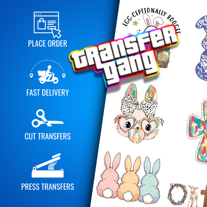 Easter DTF Transfer Bundle – 14 Egg-citing Ready to Press Designs