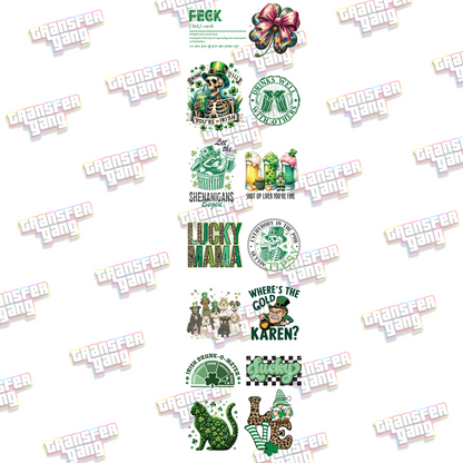 St. Patrick’s Day DTF Transfer Bundle – 14 Ready to Press Designs